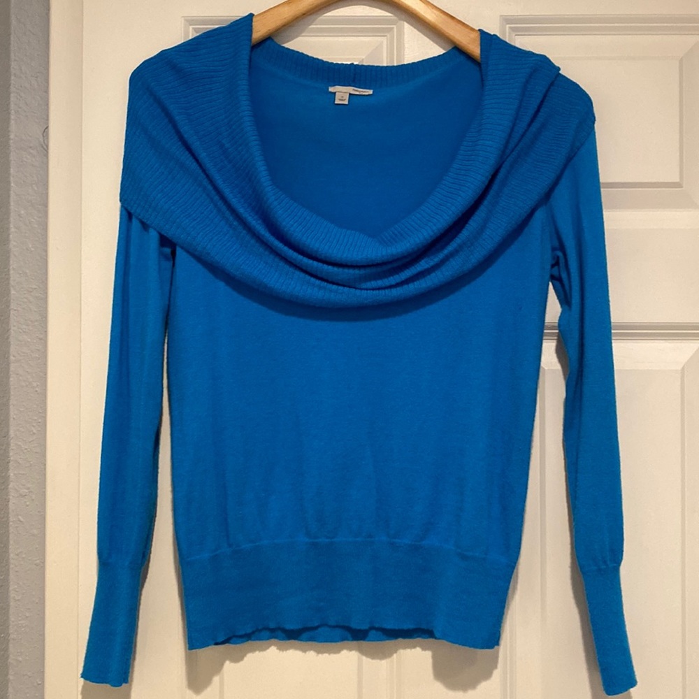 Halogen draping cowl neck sweater in Teal